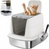 Afbeelding van PawHut kattenbak met lade - 52,4L x 41,3B x 39,8H cm - wit