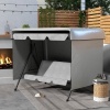 Afbeelding van Outsunny schommelbankhoes met trekkord - 215x155x150 cm - grijs