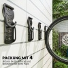 Afbeelding van SPORTNOW Metalen Zwart Fiets Wandhouder 25,5L x 10,5B x 4H cm