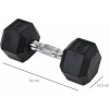 Afbeelding van HOMCOM Set van 2 korte zeshoekige halters A91-019V01