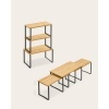 Afbeelding van SONGMICS Organizer voor keukenkast, set met 3 planken, stapelbaar, uitbreidbaar kruidenrek, metaal e