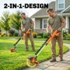 Afbeelding van Outsunny Accu-grastrimmer 21 V met 2 x 4,0 Ah lader, 25 cm maaibreedte, telescopische handgreep