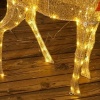 Afbeelding van Outsunny Verlichte Kerstdecoratie van Staal en Polyester, 66x25x135 cm, Goud