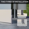 Afbeelding van Outsunny Tuinscherm van polyester, aluminium, metaal in lichtgrijs