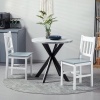 Afbeelding van HOMCOM Eetkamerstoel van Grenenhout - Grijs, 46,5 cm diep x 41 cm breed x 85,5 cm hoog