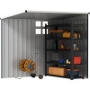 Afbeelding van Outsunny Stalen Tuinhuis 128L x 193B x 181H cm - Donkergrijs