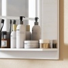 Afbeelding van HOMCOM Badspiegel 50 x 60 cm met Rek, Wandspiegel voor Badkamer en Hal, Wit
