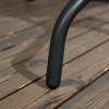 Afbeelding van Outsunny Tuin tafel van metaal, zwart gehard glas