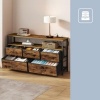 Afbeelding van SONGMICS BELLAH Collectie - Commode met LED-verlichting, 5 lades, vintage bruin-zwart
