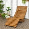 Afbeelding van Outsunny Tuinligstoel van Lärchenhout Teak