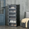Afbeelding van HOMCOM - DIY Schoenenkast - Kunststof - Ijzer - Zwart en Wit