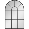 Afbeelding van HOMCOM wandspiegel met metalen frame - robuust - zwart