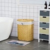 Afbeelding van HOMCOM - Rieten Wasmand met Deksel en Afneembare Waszak
