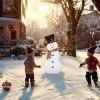 Afbeelding van Outsunny Verlichte Kerstdecoratie van Polyester en Staal, 78x20x108 cm, Meerkleurig