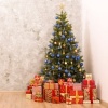 Afbeelding van Kerstballen set van 110 met slinger - onbreekbaar plastic - blauw