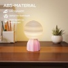 Afbeelding van HOMCOM 2x LED Mond Tafel lamp met USB, 3 kleuren en 10 helderheidsniveaus, Wit