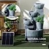 Afbeelding van Outsunny Tuinfontein 31cm x 27cm x 57cm - Donkergrijs
