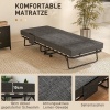 Afbeelding van HOMCOM Opklapbed van polyester en staal - 190L x 80B x 42H cm - Donkergrijs