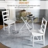Afbeelding van HOMCOM Eetkamerstoel van Grenenhout 41,5L x 46B x 90H cm Wit