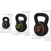 Afbeelding van SPORTNOW Kettlebell van kunststof, 18L x 18B x 24H cm - Zwart