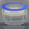 Afbeelding van HOMCOM Trampolin Randabdekking Ø244 cm, Veiligheidsnet en vervangingen voor tuintrampolines, Blauw