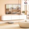 Afbeelding van HOMCOM Wand TV Meubel 180 cm voor TV's tot 82 inch, met 3 klappen en soft-close, Wit