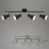 Afbeelding van Briloner Leuchten CUP - plafondlamp - 4-lamps - E14 max. 25W - draaibare spots - zwart