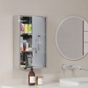Afbeelding van HOMCOM medicijnkastje EHBO-kast met slot RVS 30 x 18 x 50 cm