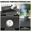 Afbeelding van Outsunny Rookoven van Metaal, Roestvrij Staal - 110L x 46,5B x 101H cm - Zwart