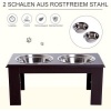 Afbeelding van PawHut - Verhoogde hondenbak - Antislip - 2 liter - Zwart