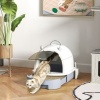 Afbeelding van Pawhut Kattenbak van Kunststof - 40,5L x 52B x 39H cm - Grijs