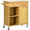 Afbeelding van HOMCOM Keukenwagen met lades, rek en handdoekhouder 801-311V00