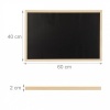 Afbeelding van Relaxdays krijtbord met houten lijst, afwasbaar, 40 x 60 cm, zwart, voor bureau of kantoor