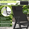 Afbeelding van tillvex® Tuinstoel Hoge Rug met Armleuningen & Neksteun | Inklapbare, Weerbestendige Campingstoel