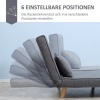 Afbeelding van HOMCOM eenpersoons slaapbank - 95x190x27,5 cm - grijs