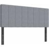 Afbeelding van Homcom Hoofdbord van Polyester en Metaal - 160L x 10B x 106-126H cm - Grijs