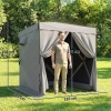 Afbeelding van Outsunny Pop-Up Luifel van Oxfordstof, 185L x 185B x 205H cm - Donkergrijs