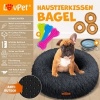 Afbeelding van LOVPET® Hondenbed / Hondenmand / Hondenkussen Kattenbed Bagel, Afwasbaar, Incl. Kom + 3x Kauwbotjes,