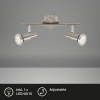 Afbeelding van BRILONER COOL - Plafondlamp - warm wit licht - GU10 fitting - draaibare opbouwspots - mat nikkel