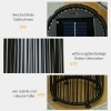 Afbeelding van Outsunny Rattan lamp PE, staal, PP 21,5L x 21,5B x 61H cm Zwart