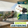 Afbeelding van Tillvex Balkonluifel 200 cm beige met handslinger - UV-bestendig en waterdicht