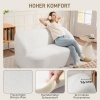 Afbeelding van HOMCOM 2-zits Sofa, 142 cm, gebogen design, crèmewit, geen montage nodig, voor woonkamer