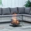 Afbeelding van Outsunny Vuurkorf Metaal 45L x 45B x 43H cm Zwart