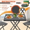 Afbeelding van KESSER® Balkontafel, inklapbaar, weerbestendig/UV-bestendig, gecoat staal en rotan-look, outdoor tui