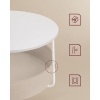 Afbeelding van Parya Home - Ronde salontafel met opbergruimte - Wit-kameelbruin - 75 x 45 cm