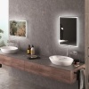 Afbeelding van HOMCOM LED Badspiegel 70 x 50 cm met 3 lichtkleuren en touchschakelaar, IP44