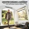Afbeelding van Outsunny Tunneltent - Metaal, Oxfordstof - 320L x 280B x 205H cm - Grijs