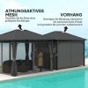 Afbeelding van Outsunny Paviljoen van Metaal en Polyester 390x300x287 cm Donkergrijs