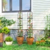 Afbeelding van Outsunny Tomatenrek van staal, kunststof - 32L x 32B x 174H cm - Zwart