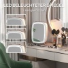 Afbeelding van HOMCOM Mini Koelkast van Kunststof en Glas - 24,3L x 19,4B x 35,6H cm - Wit